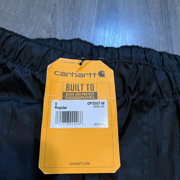 Carhartt Storm Defender Pants Black Cargo Pockets Waterproof - Picture 8 of 8